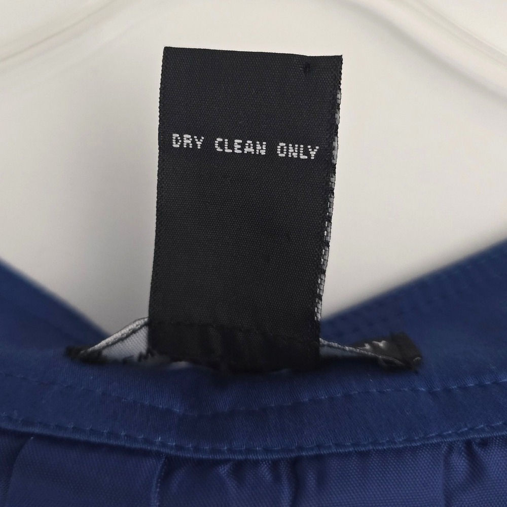 New York and Company Cropped Short Sleeve Button Front Blazer Blue S - Picture 6 of 8